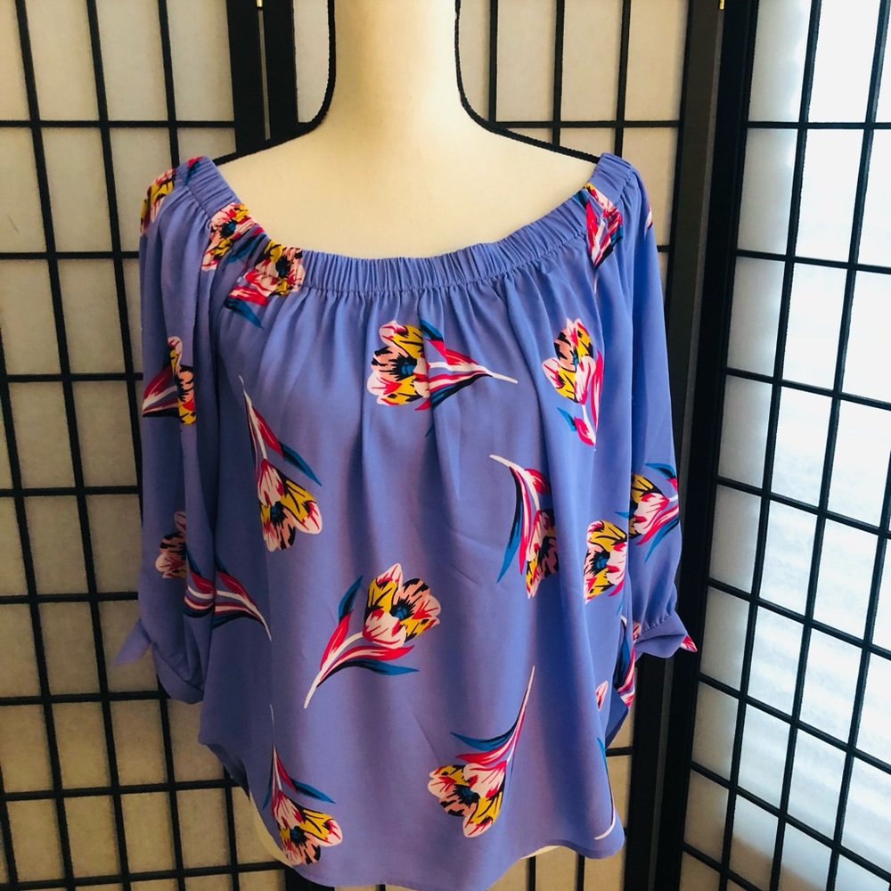 Express floral blouse size L , NWOT